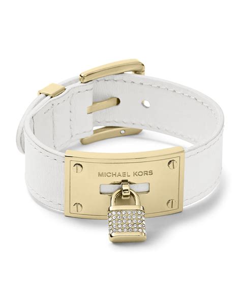 michael kors leather padlock bracelet